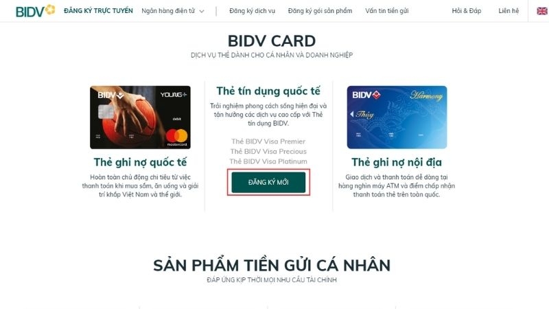 Chọn đăng ký mới