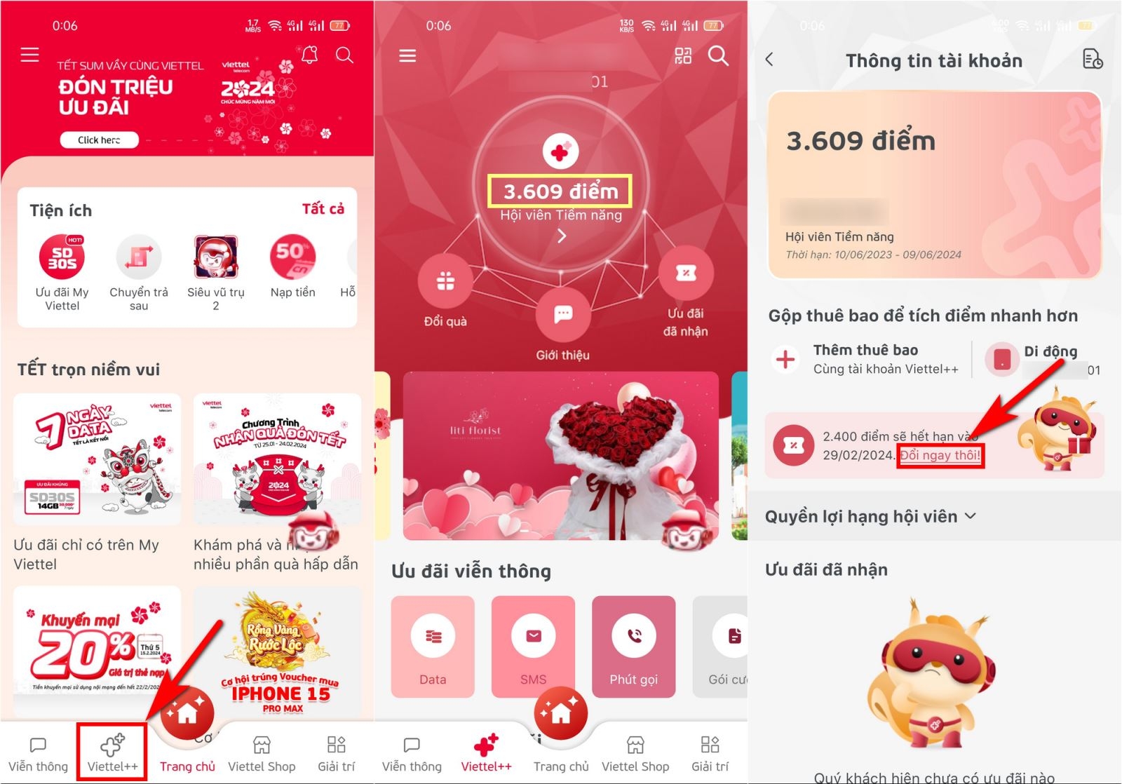 tra cứu điểm viettel 2