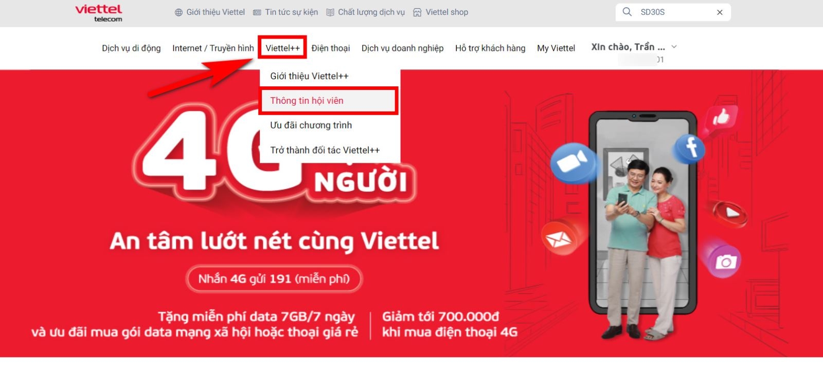 tra cứu điểm viettel 10