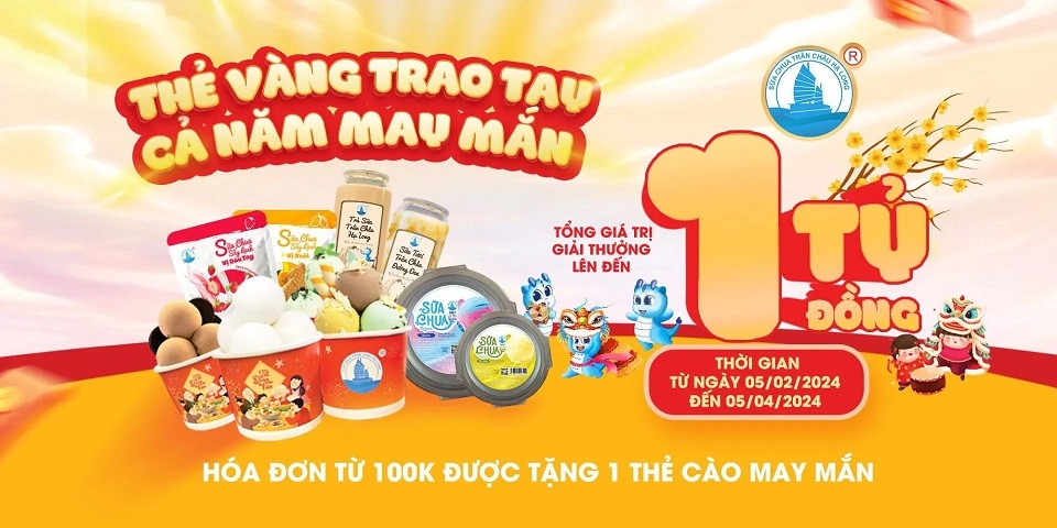Poster của sữa chua trân châu Hạ Long