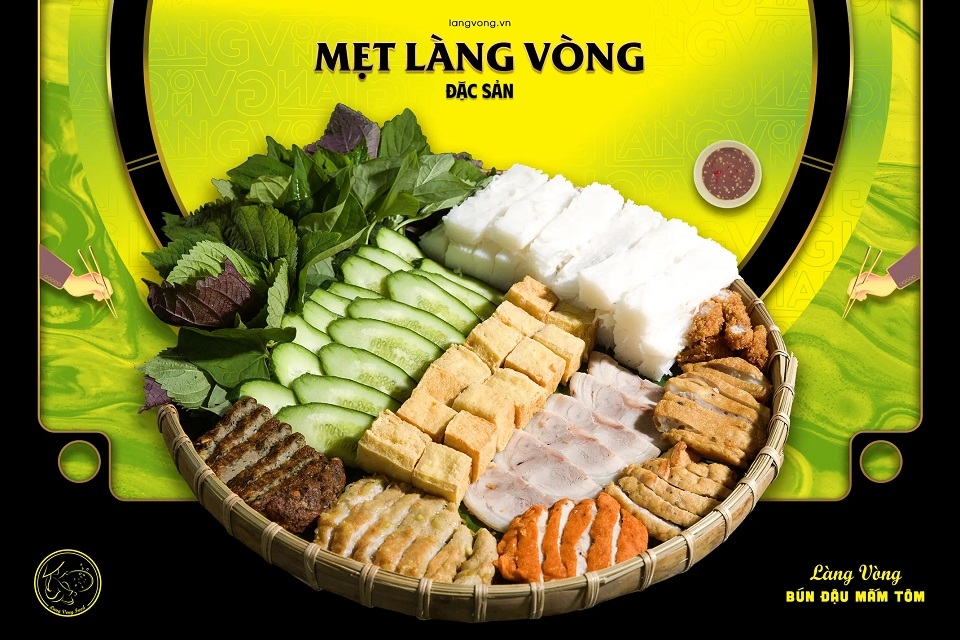 Poster bún đậu mắm tôm Làng Vòng