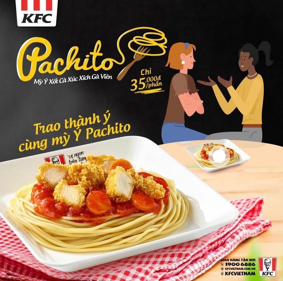 Poster mì Ý của KFC