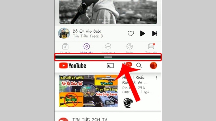 Cách chia đôi màn hình redmi dùng phím đa nhiệm bước 3