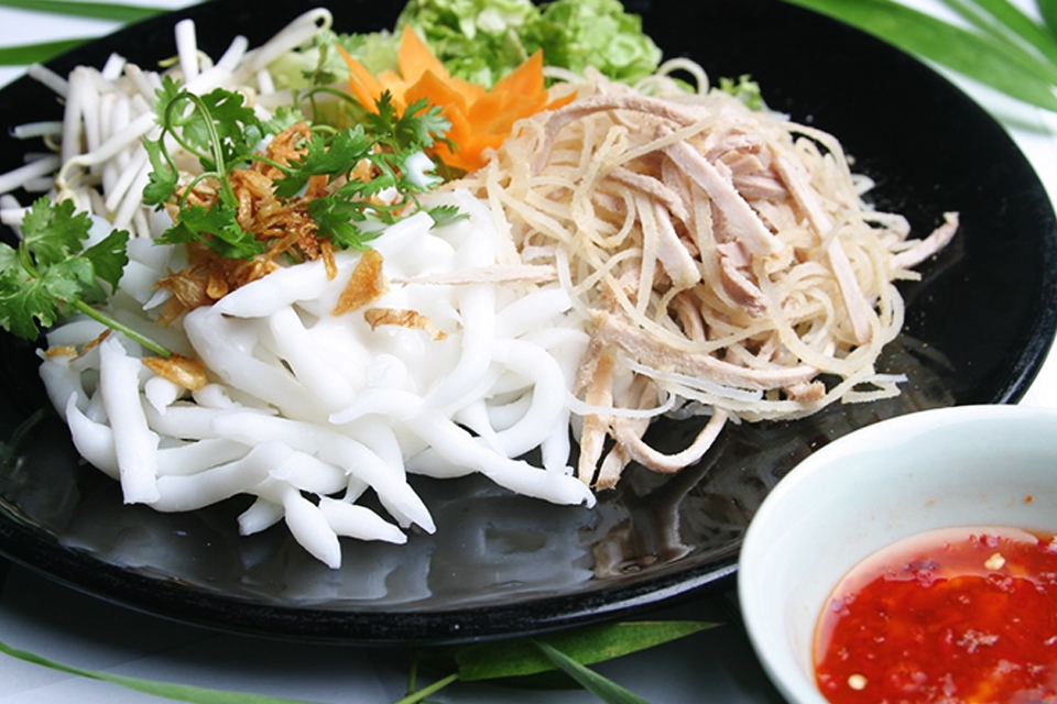 Bánh tằm bì đặc sản Kiên Giang.