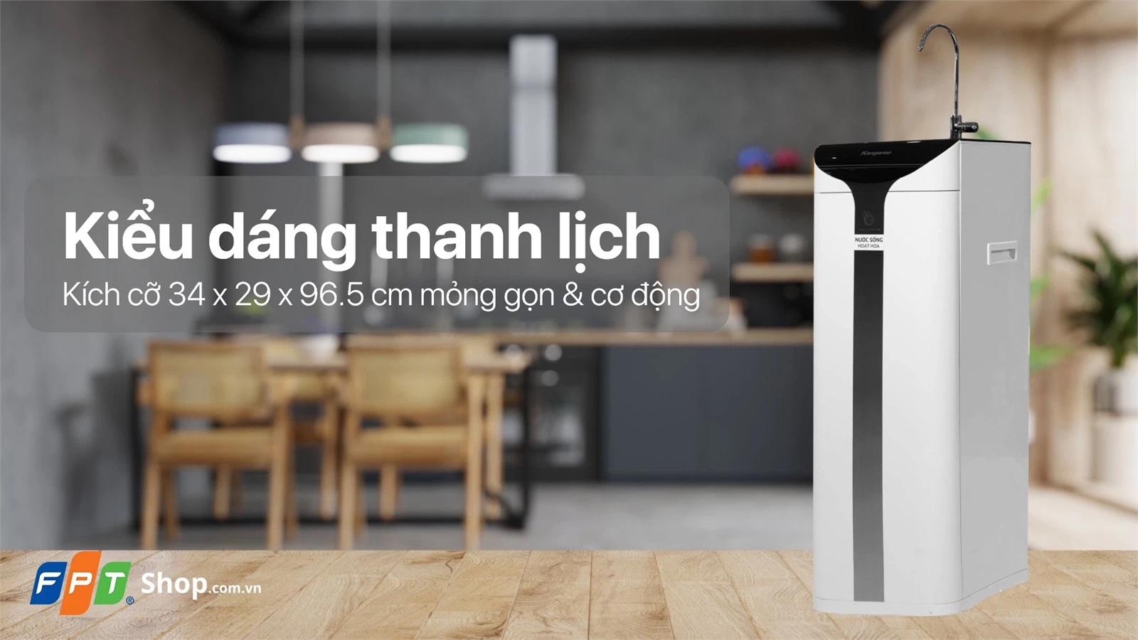 Máy lọc nước Kangaroo Slim ion kiềm 5 lõi KG100ES1