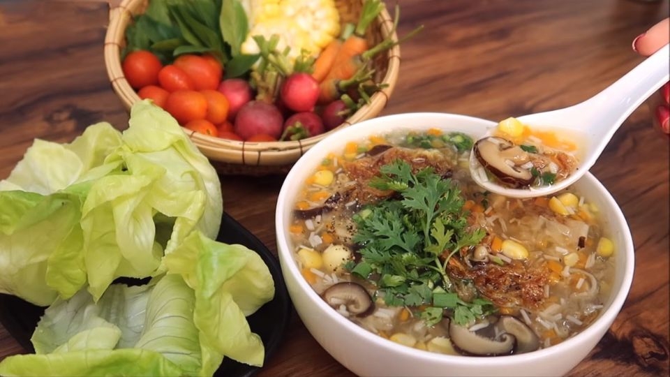 Súp chay mai tuyết bào ngư