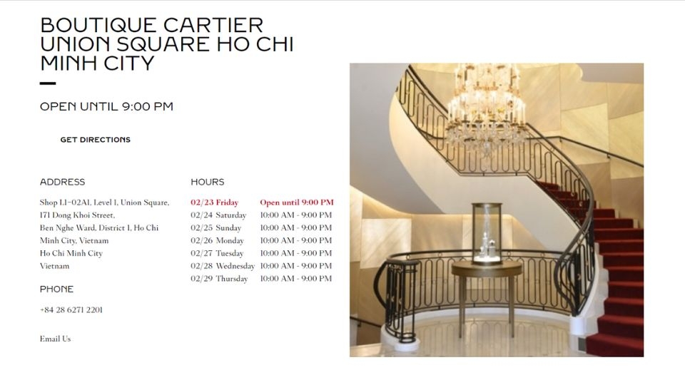 Các store chính thức của nhãn hiệu