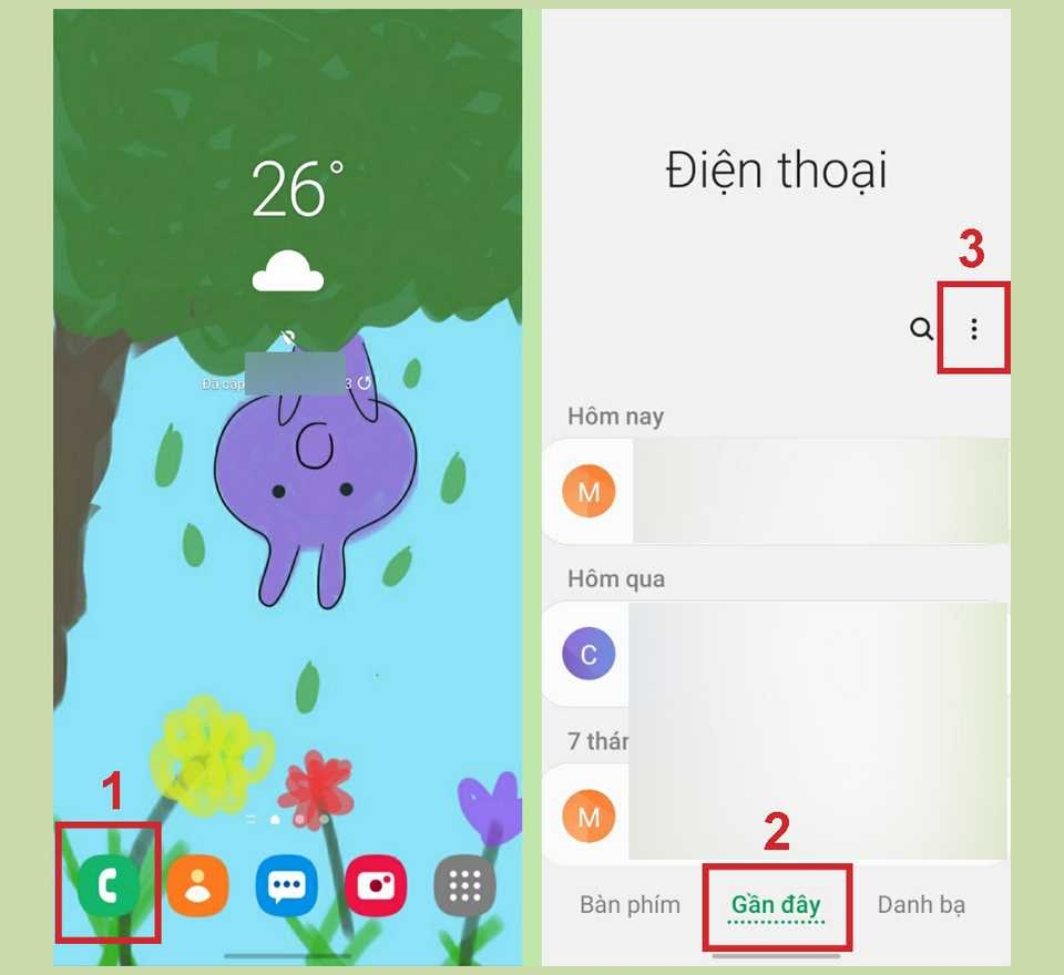 Theo dõi danh sách cuộc gọi cần xóa