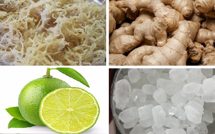 Nguyên liệu làm rau câu chân vịt