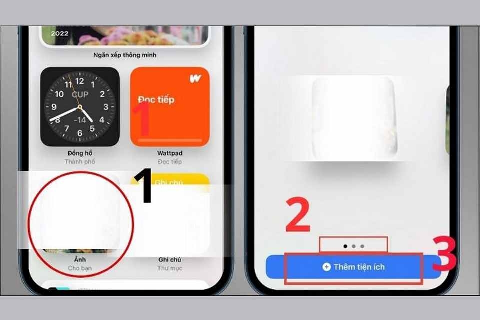 Nhấn thêm tiện ích bổ sung