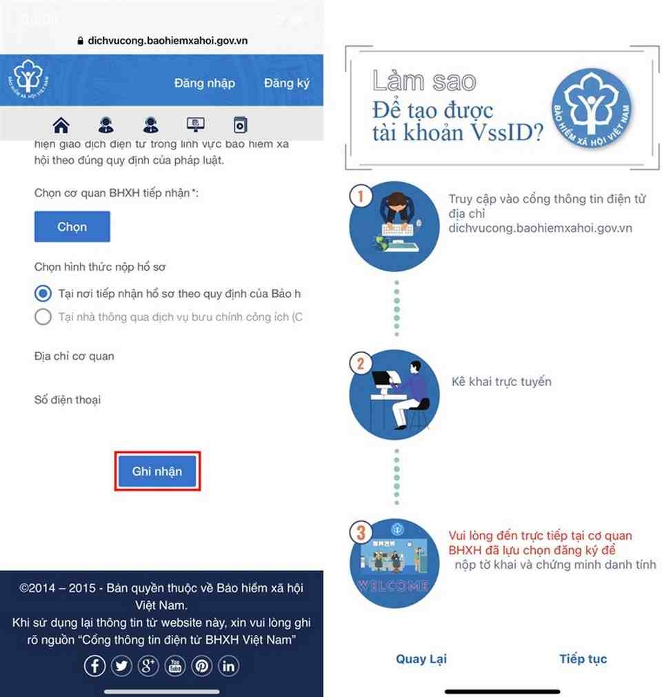 Nhận thông tin từ cơ quan