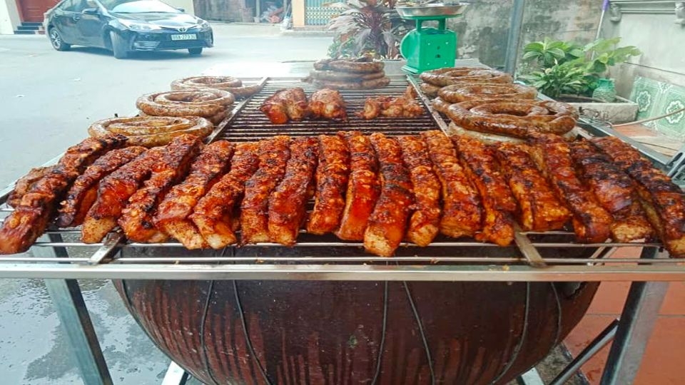 Thịt heo nướng lu