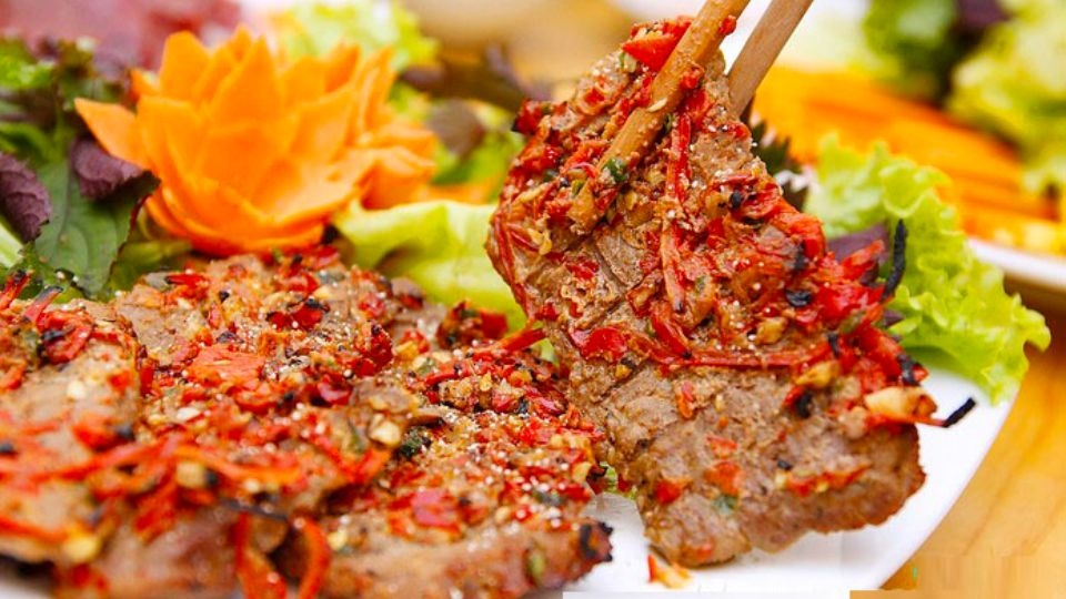 Thịt heo nướng sa tế