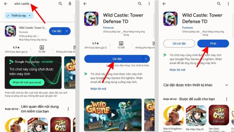 Hướng dẫn tải Wild Castle trên Android