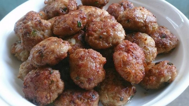cách làm thịt viên chiên 8