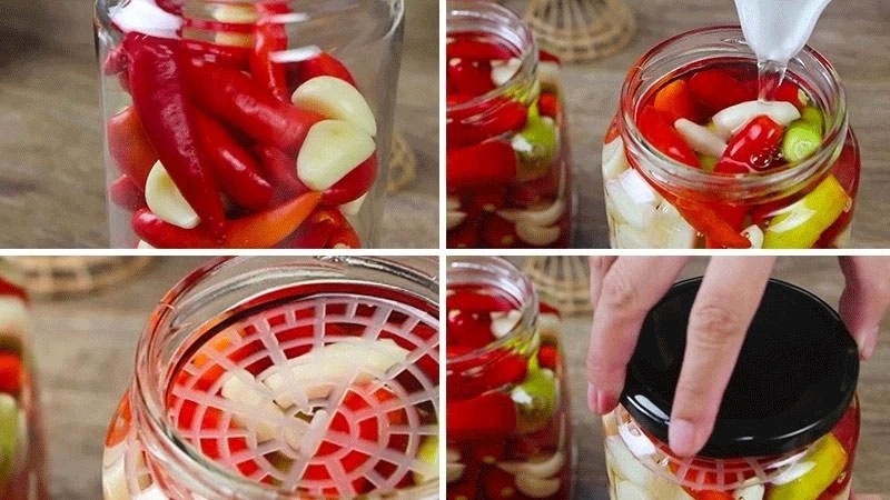 Cách làm ớt ngâm giấm hình 4