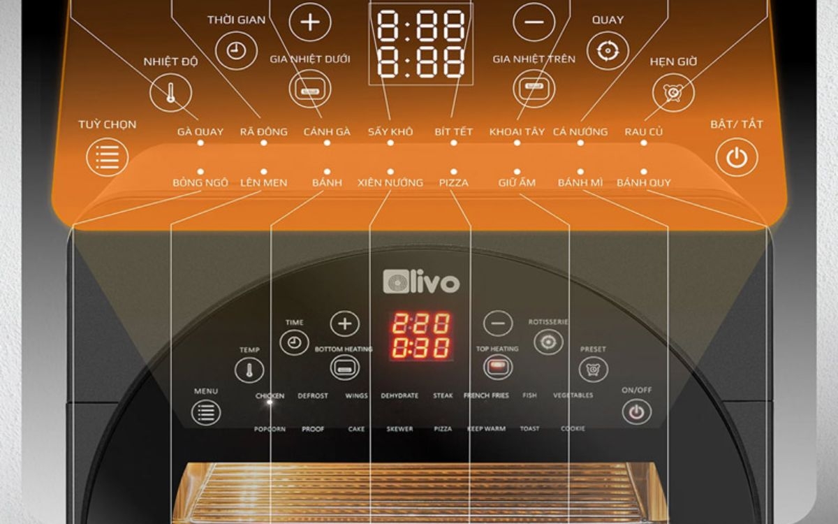 Đối với nồi chiên không dầu Olivo AF15