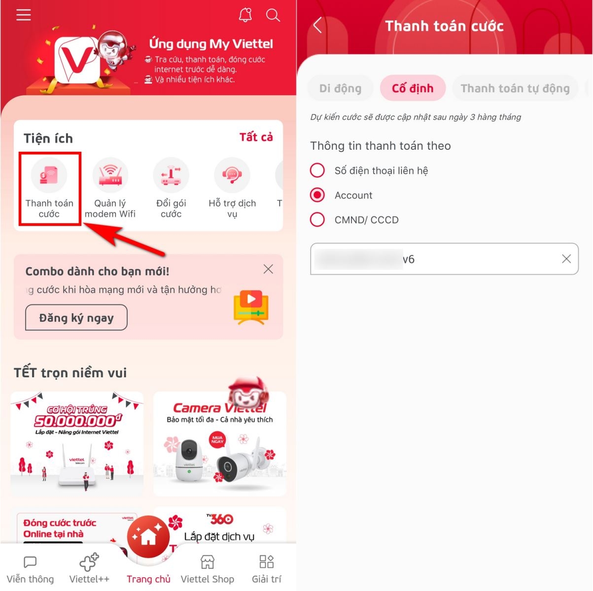 tra cứu nợ cước viettel 2