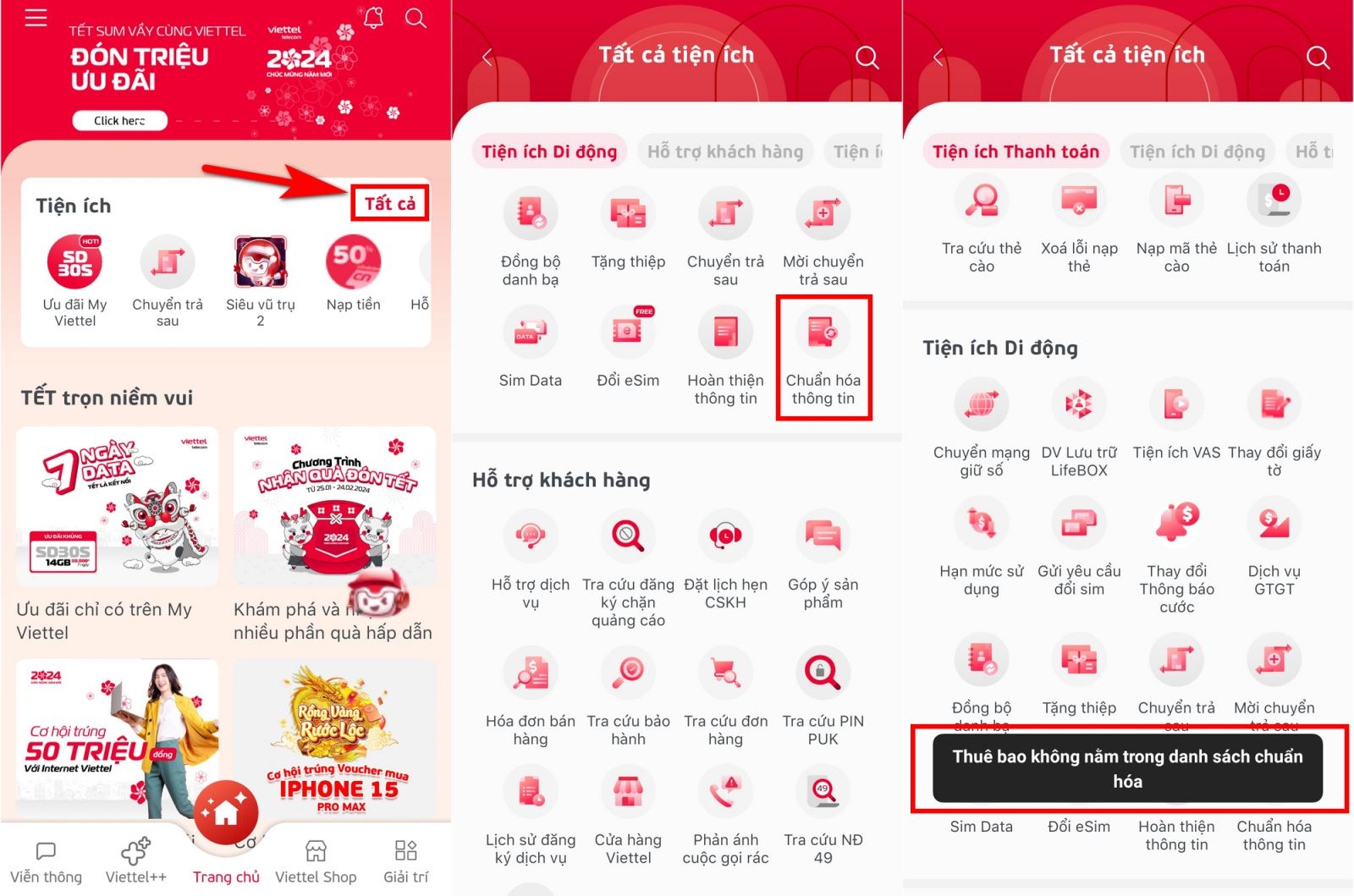 cách đổi thông tin chính chủ SIM Viettel 3