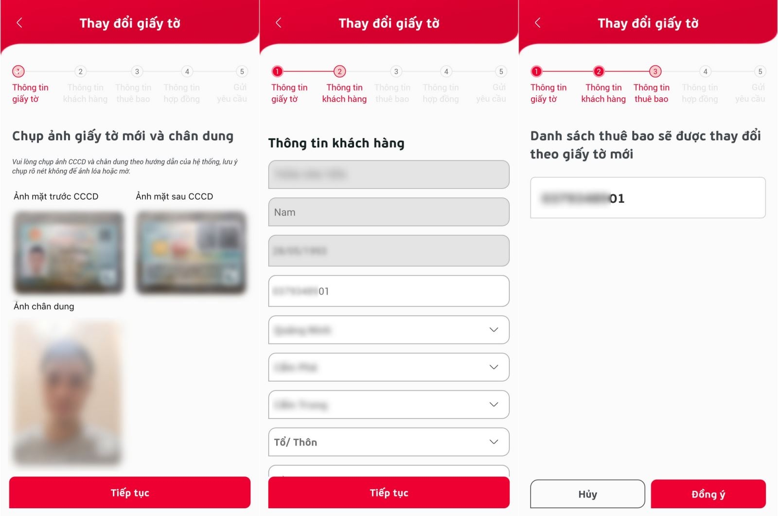 cách đổi thông tin chính chủ SIM Viettel 5