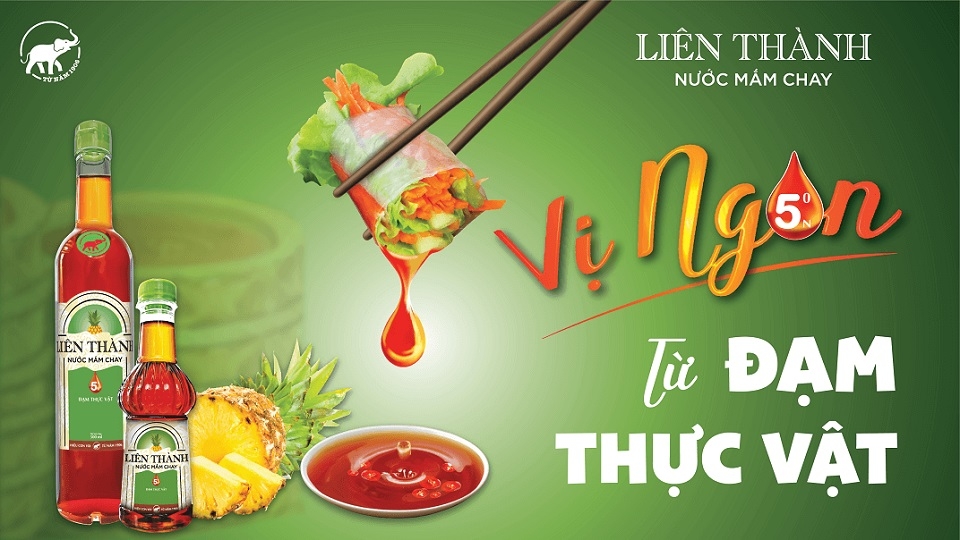 Poster sản phẩm nước mắm chay Liên Thành