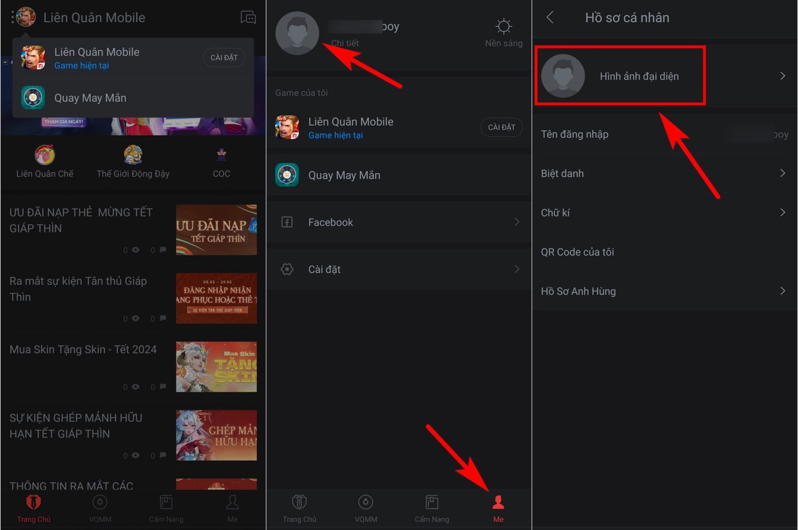 đổi avatar garena 8