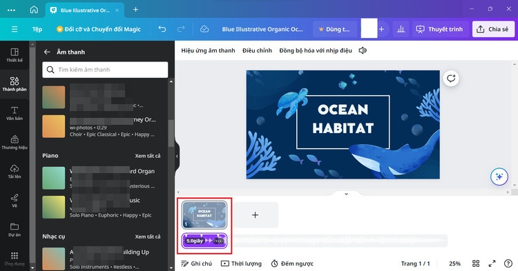 Cách chèn nhạc vào Canva (3)
