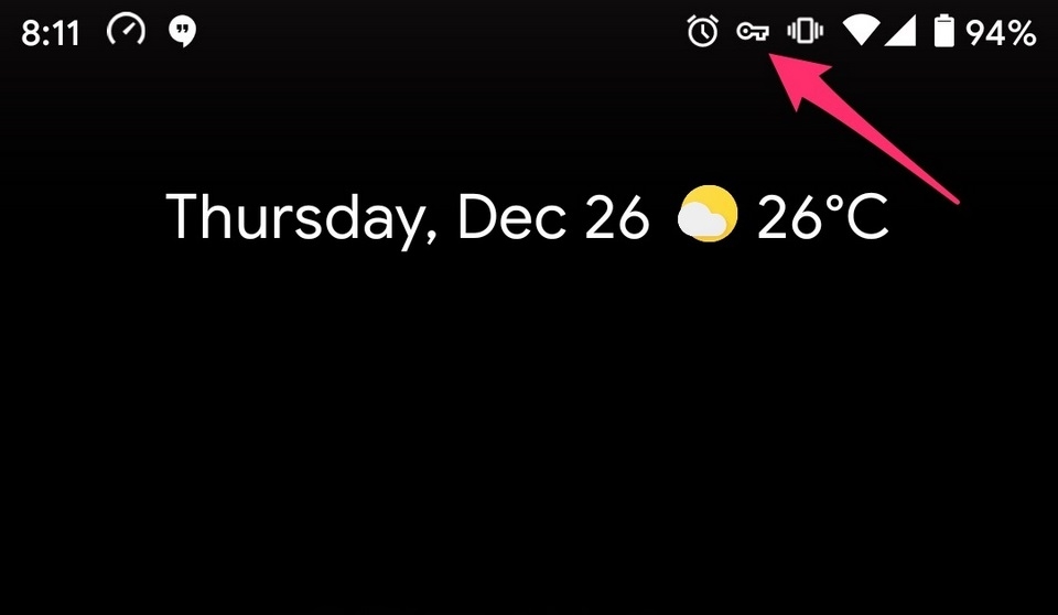 Người dùng sẽ nhìn thấy biểu tượng