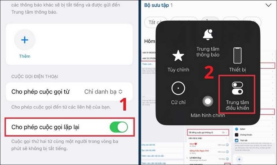 Bật một số chế độ khác