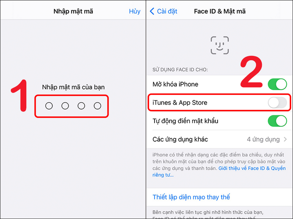 Điền thông tin mật khẩu