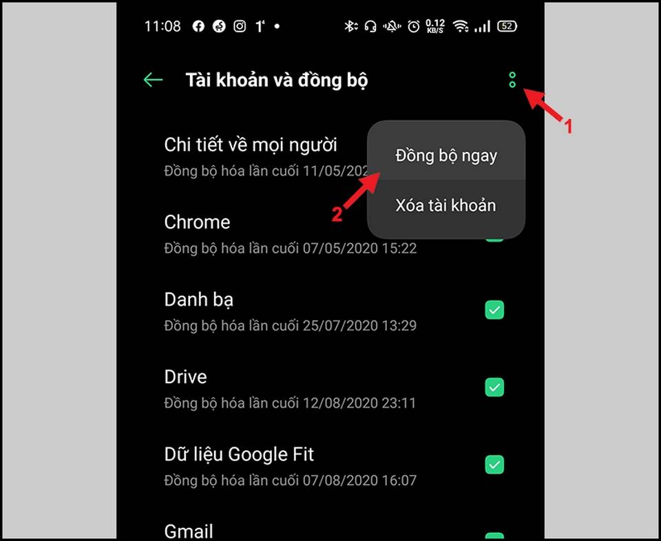 Xác nhận quá trình đồng bộ