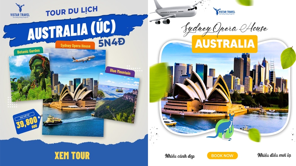 Mẫu poster du lịch Úc.