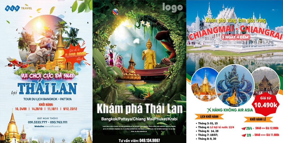 Poster du lịch Thái Lan.