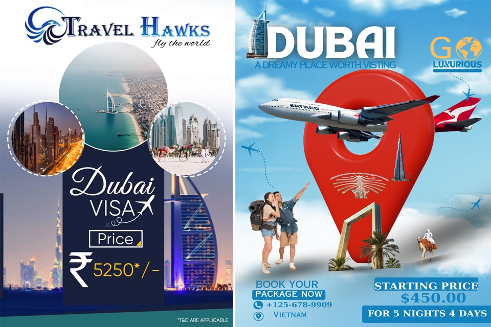 Poster du lịch Du Bai.