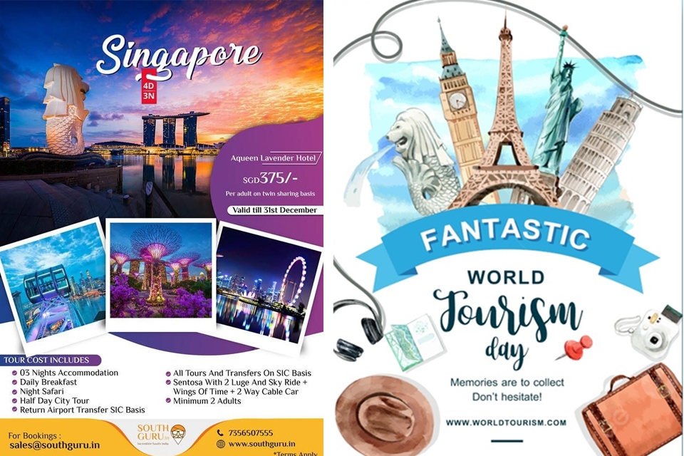 Poster du lịch Singapore.