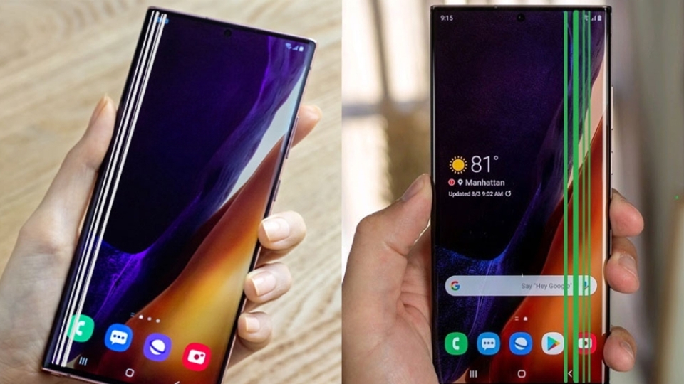 Samsung xuất hiện sọc do lỗi hệ thống