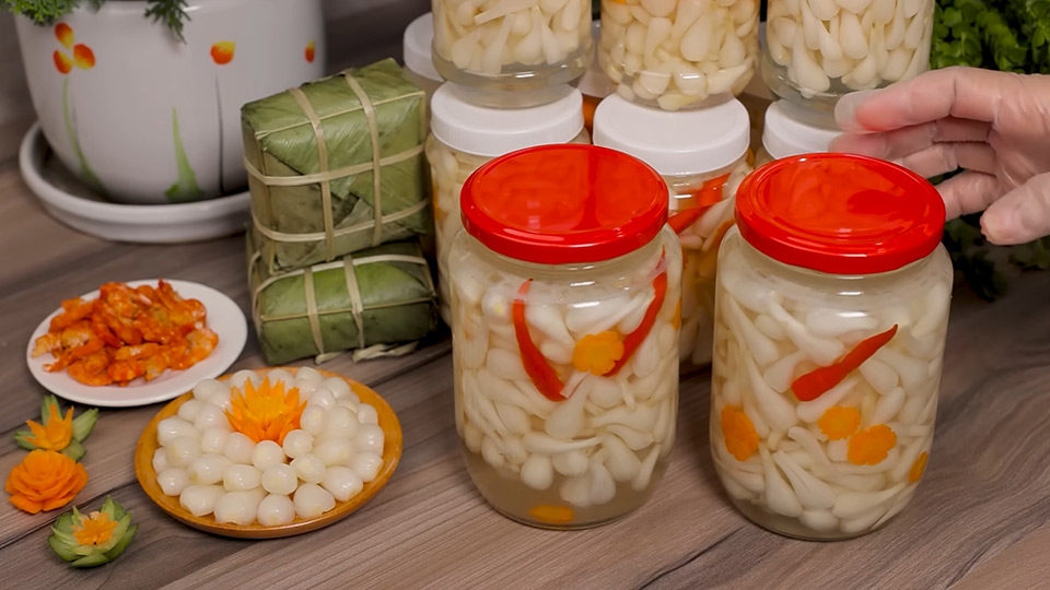 Củ kiệu ngâm sử dụng bột năng cực ngon lành