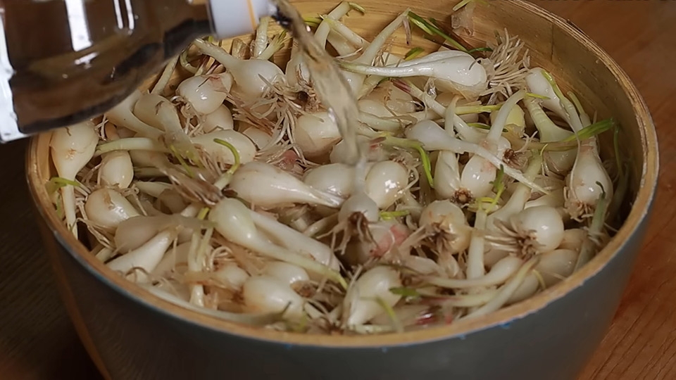 Giấm giúp củ kiệu được trắng đẹp hơn