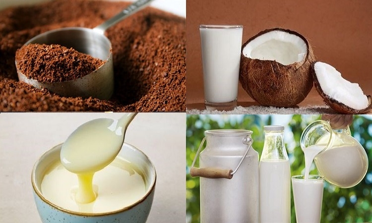 Nguyên liệu chuẩn bị làm cà phê sữa dừa