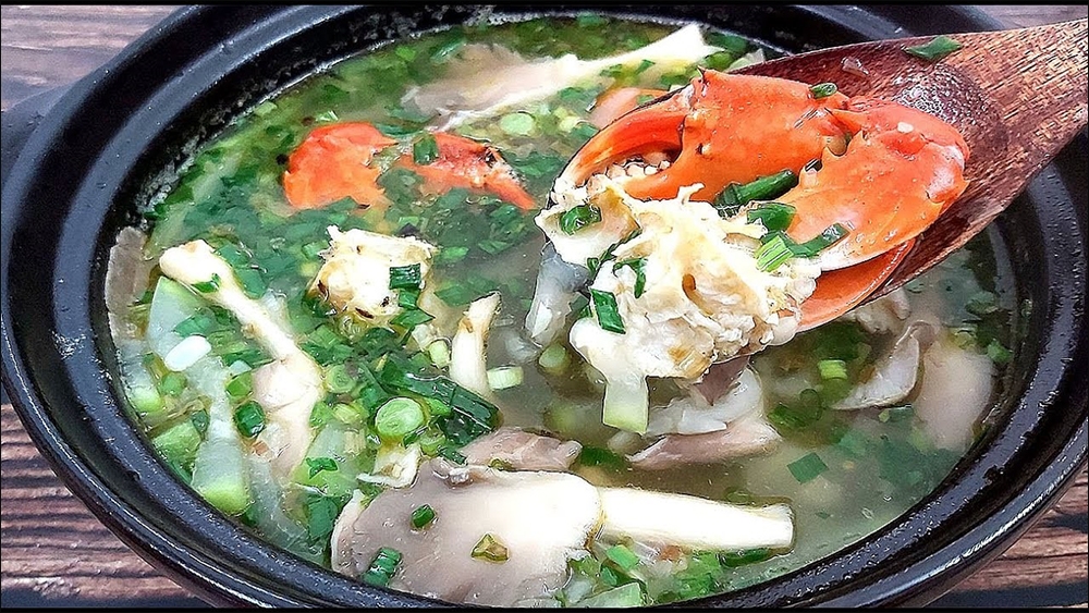 Thành phẩm cua nấu bầu