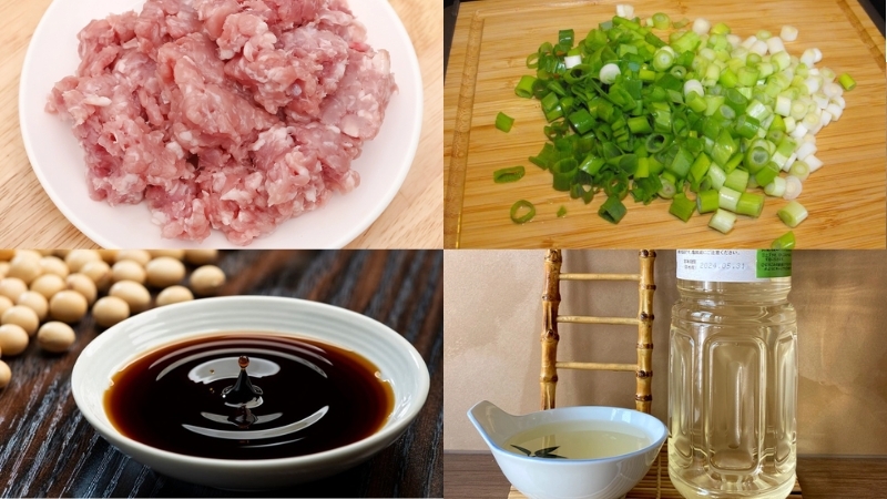 Nguyên liệu làm bánh bao bằng bột bánh bao 2
