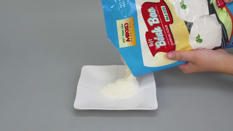 Nguyên liệu làm bánh bao bằng bột bánh bao 1