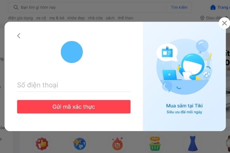 Mở Tiki siêu đơn giản và bắt đầu mua hàng online 7