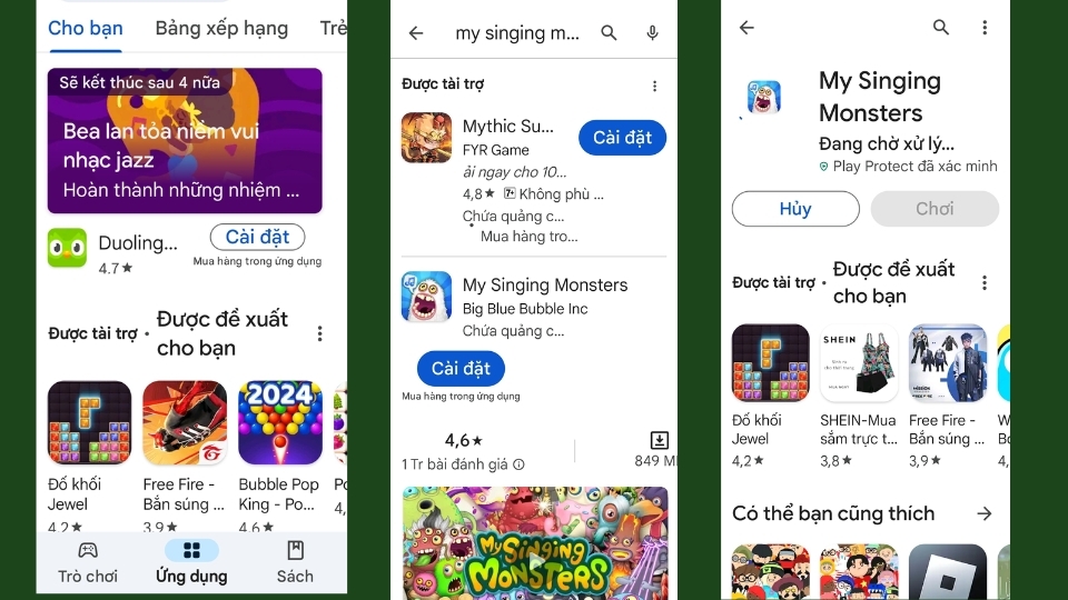 Cách tải My Singing Monsters trên điện thoại hệ điều hành Android