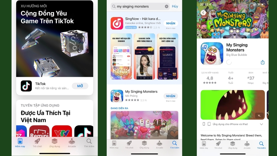 Cách tải My Singing Monsters ở điện thoại hệ điều hành IOS
