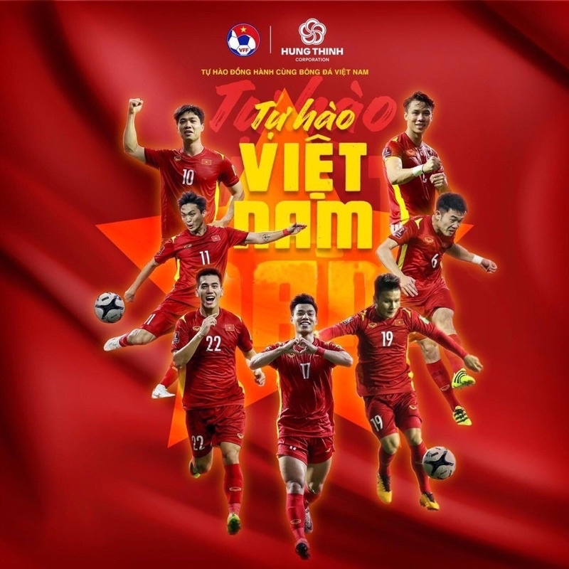 Poster bóng đá của đội tuyển Việt Nam