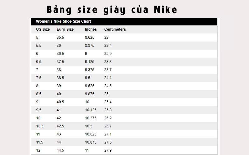 Cách chọn size giày 8