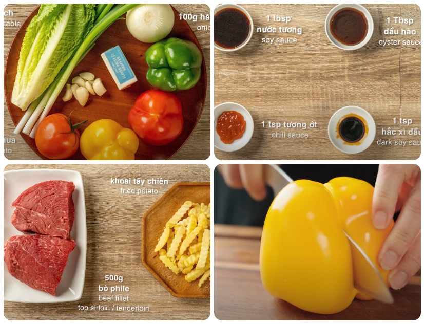 Nguyên liệu khi nấu bò lúc lắc mà bạn cần chuẩn bị