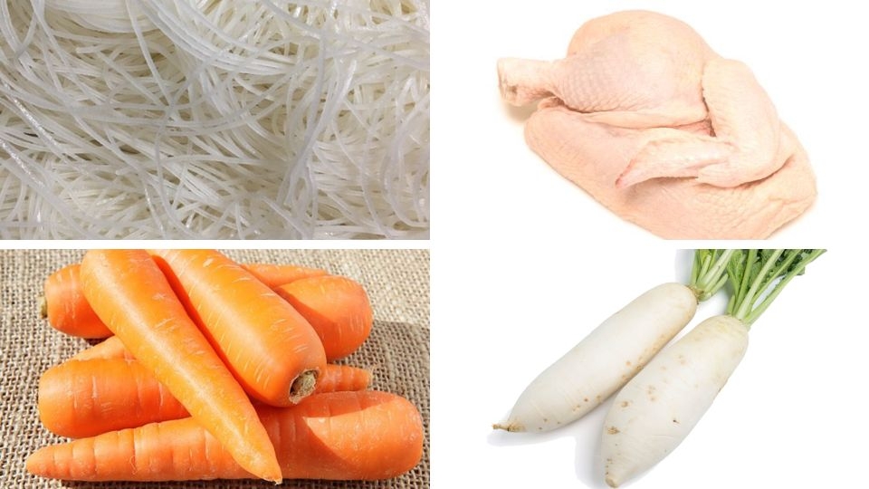 Nguyên liệu làm hủ tiếu gà