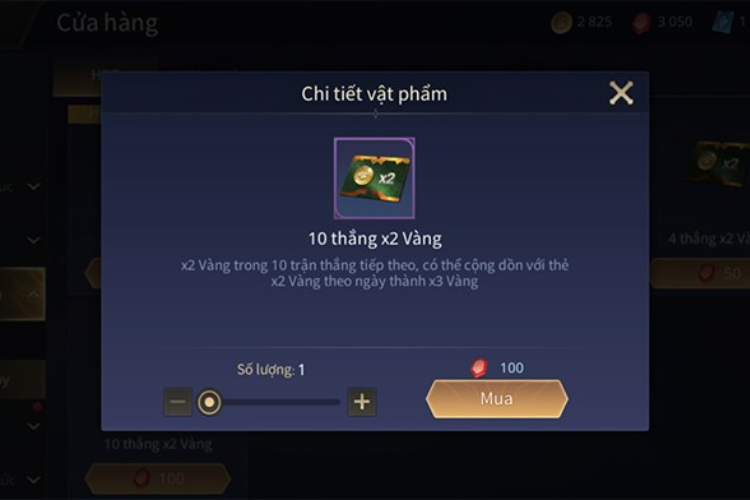 Sử dụng thẻ nhân đôi vàng